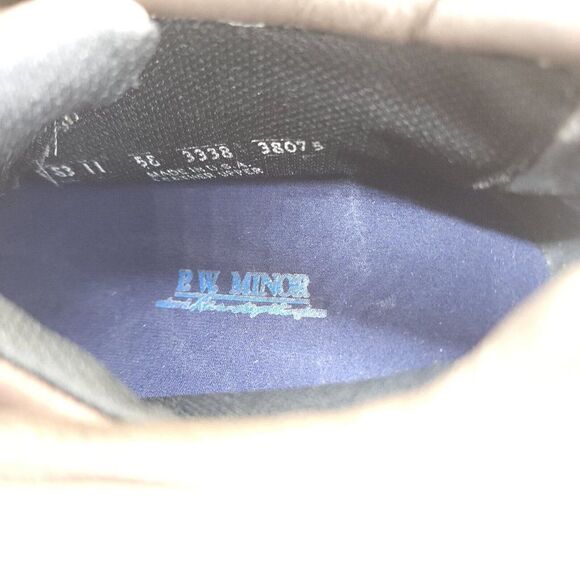 P W Minor Mens Weekender Outdoor Boots Sz 11 5E EEEEE Brown Suede Hiking Combat - Picture 8 of 9